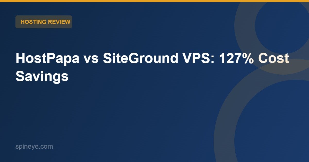 HostPapa vs SiteGround VPS: Shocking 127% Cost Savings in 2025