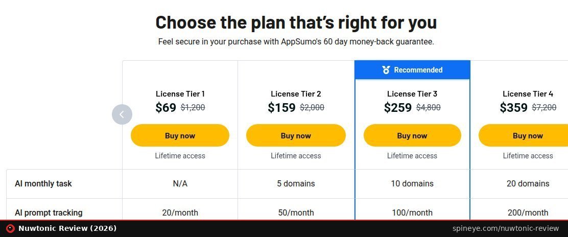 Nuwtonic Review (2026): Agentic SEO vs Otterly & Surfer 3 Nuwtonic AppSumo lifetime deal tiers and limits